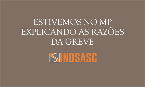 ESTIVEMOS NO MP EXPLICANDO AS RAZÕES DA GREVE