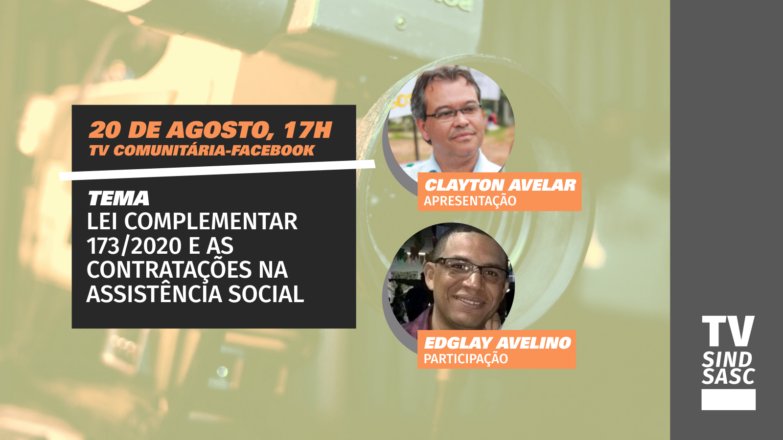 TV Sindsasc debate Lei Complemntar 173 e contratações na assistência social 