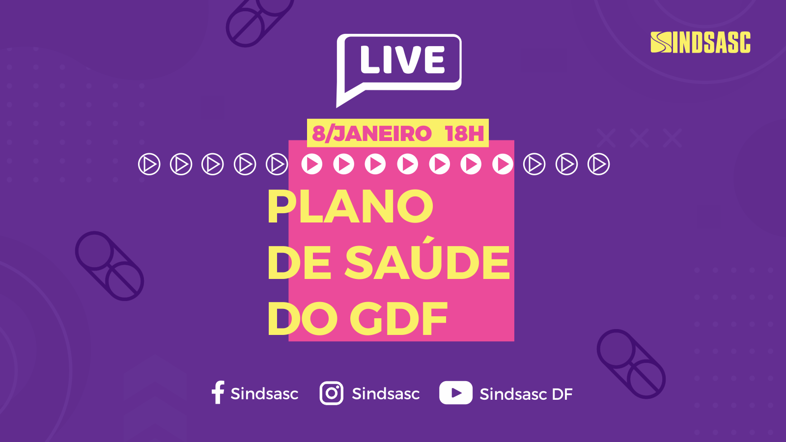 Sindsasc promove live para tirar dúvidas sobre plano de saúde do GDF