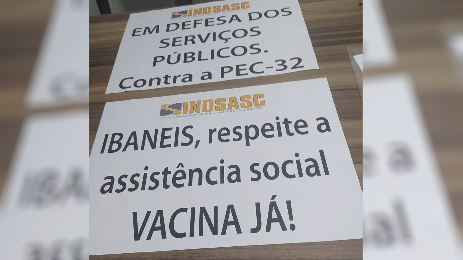 Material para a manifestação de 29 de maio é preparado