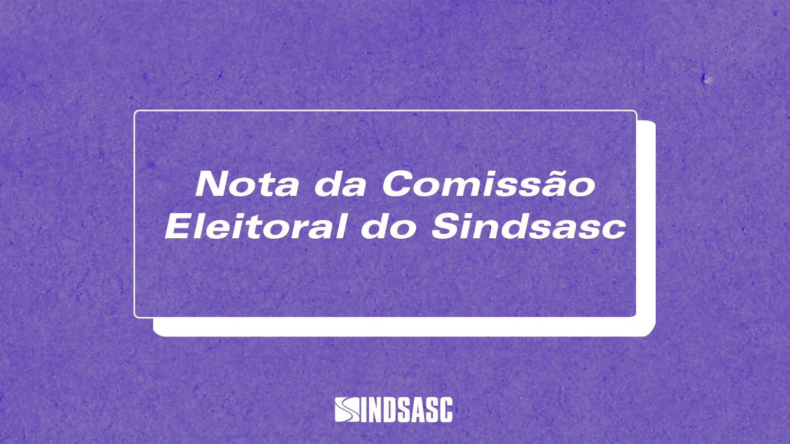 Nota da Comissão Eleitoral - Mudança de percurso de urna