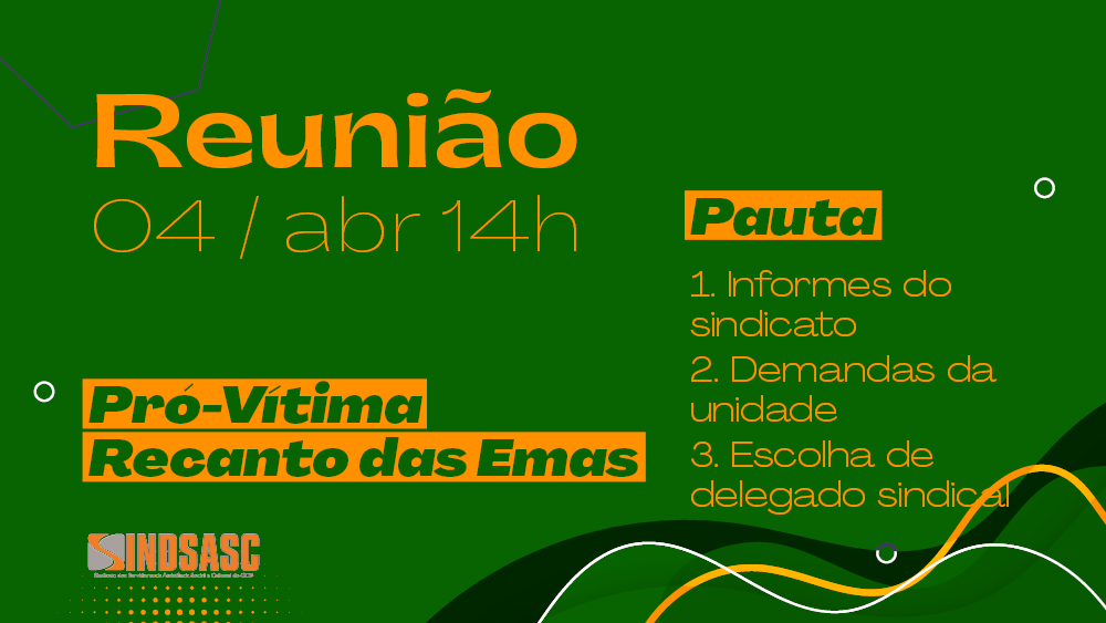 REUNIÃO: Pró-Vítima Recanto das Emas | 04/04 | 14h