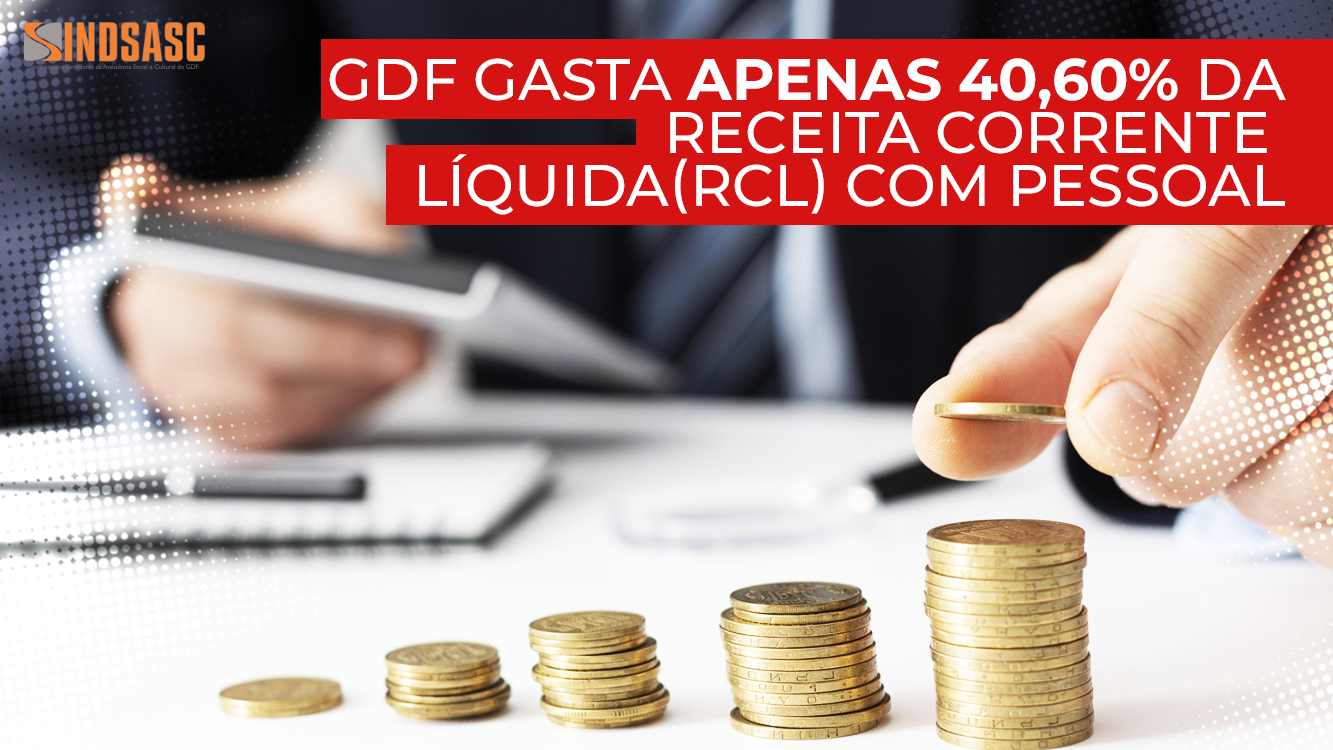 GDF GASTA APENAS 40,60% DA RECEITA CORRENTE LÍQUIDA(RCL) COM PESSOAL