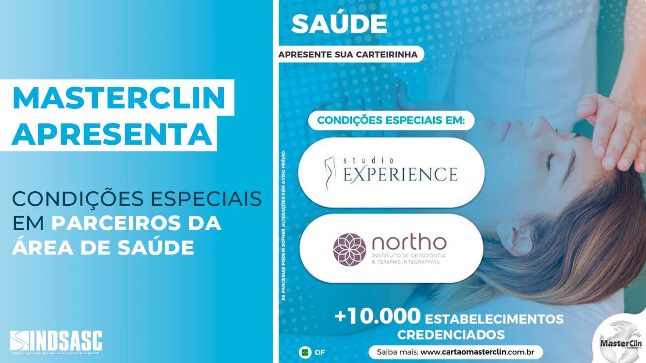 MASTERCLIN APRESENTA CONDIÇÕES ESPECIAIS EM PARCEIROS DA ÁREA DE SAÚDE