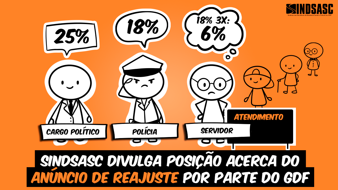 SINDSASC DIVULGA POSIÇÃO ACERCA DO ANÚNCIO DE REAJUSTE POR PARTE DO GDF