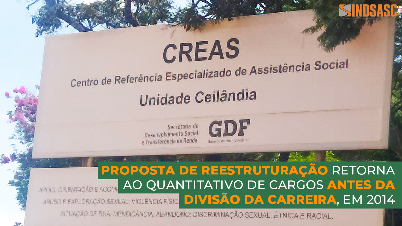 PROPOSTA DE REESTRUTURAÇÃO RETORNA AO QUANTITATIVO DE CARGOS ANTES DA DIVISÃO DA CARREIRA, EM 2014