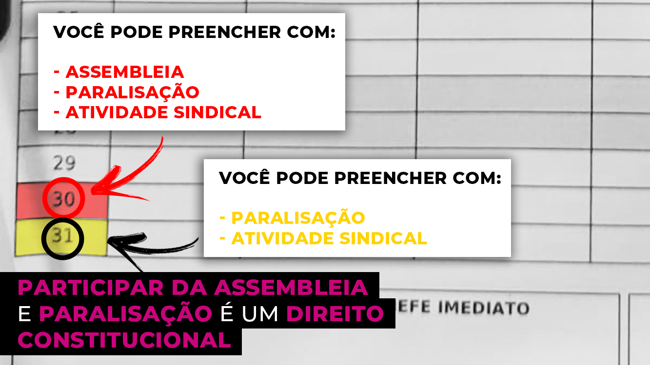 PARTICIPAR DE ASSEMBLEIA E PARALISAÇÃO É UM DIREITO CONSTITUCIONAL