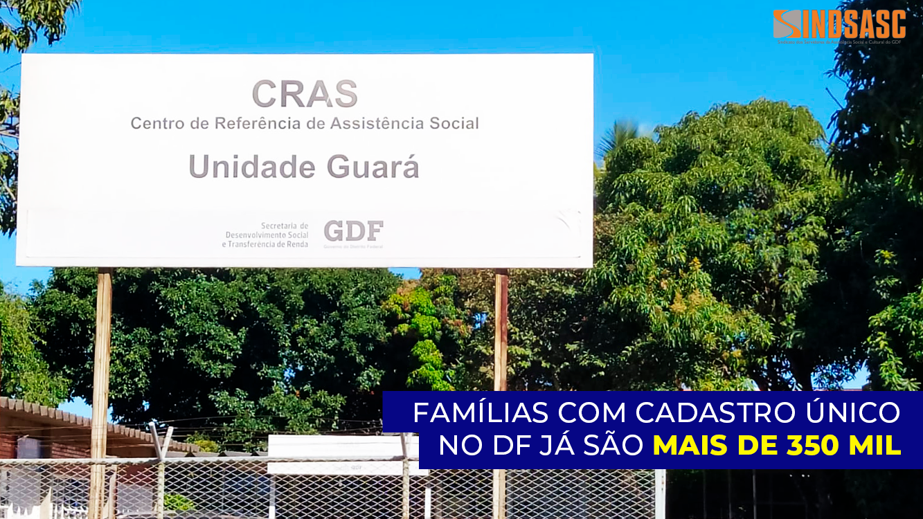 FAMÍLIAS COM CADASTRO ÚNICO NO DF JÁ SÃO MAIS DE 350 MIL