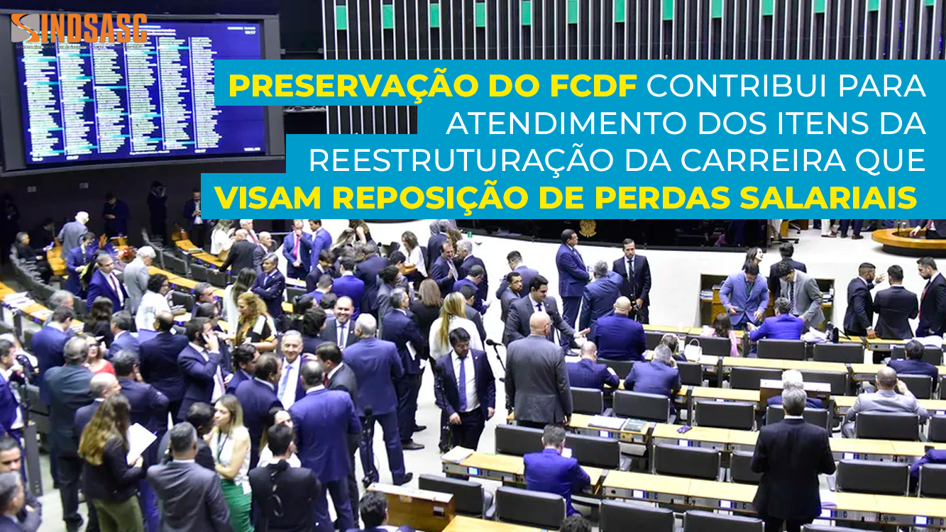 PRESERVAÇÃO DO FCDF CONTRIBUI PARA ATENDIMENTO DOS ITENS DA REESTRUTURAÇÃO DA CARREIRA QUE VISAM REPOSIÇÃO DE PERDAS SALARIAIS 