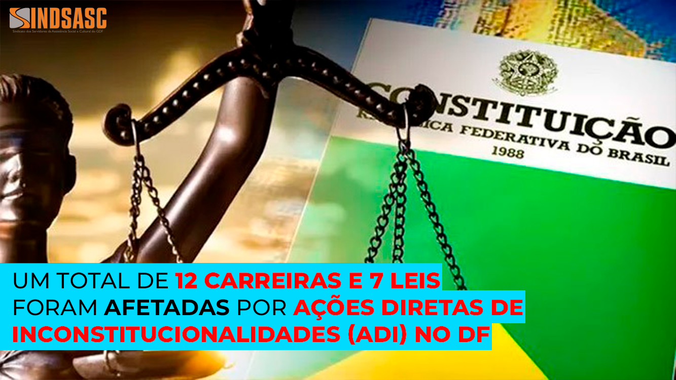 UM TOTAL DE 12 CARREIRAS E 7 LEIS FORAM AFETADAS POR AÇÕES DIRETAS DE INCONSTITUCIONALIDADES (ADIs)