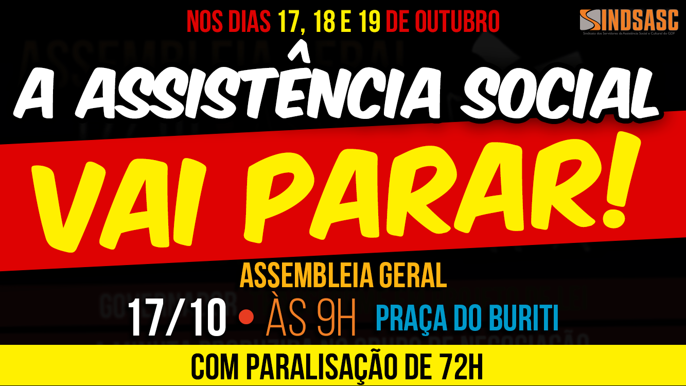 A ASSISTÊNCIA SOCIAL VAI PARAR 