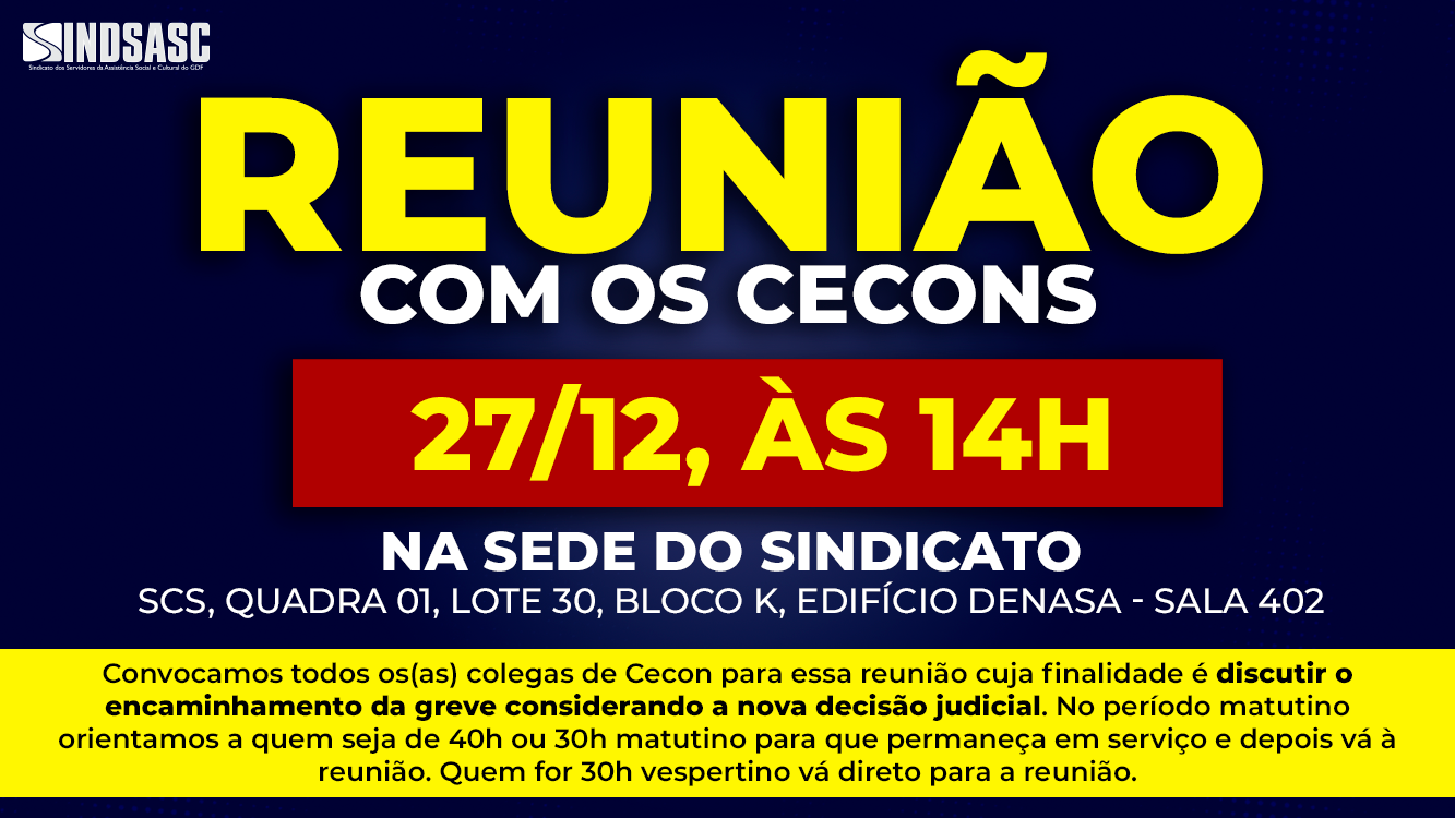 REUNIÃO COM OS CECONs