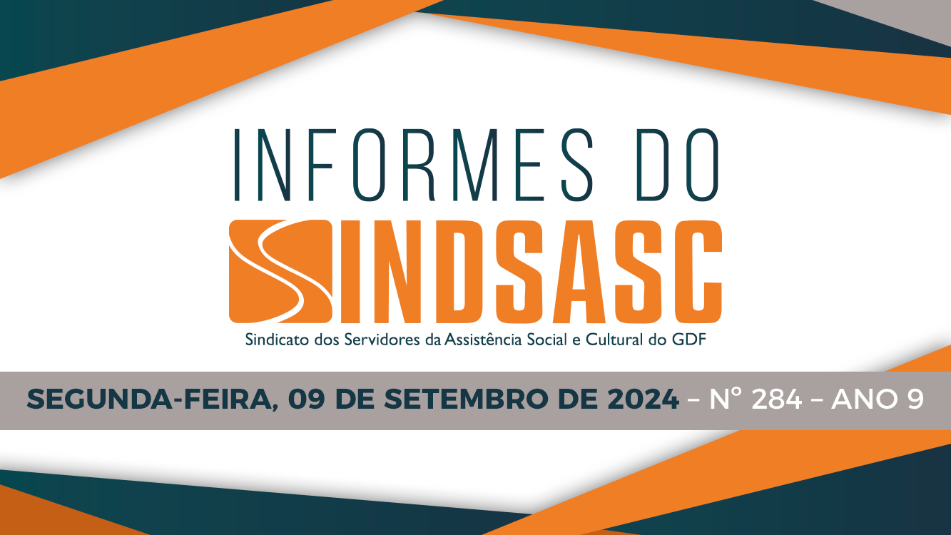 INFORMES DO SINDSASC - Segunda-feira, 09 de Setembro de 2023