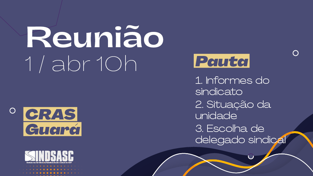 REUNIÃO: CRAS Guará| 01/04 | 10h