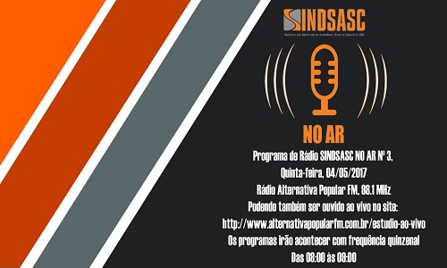 SINDSASC NO AR Nº3