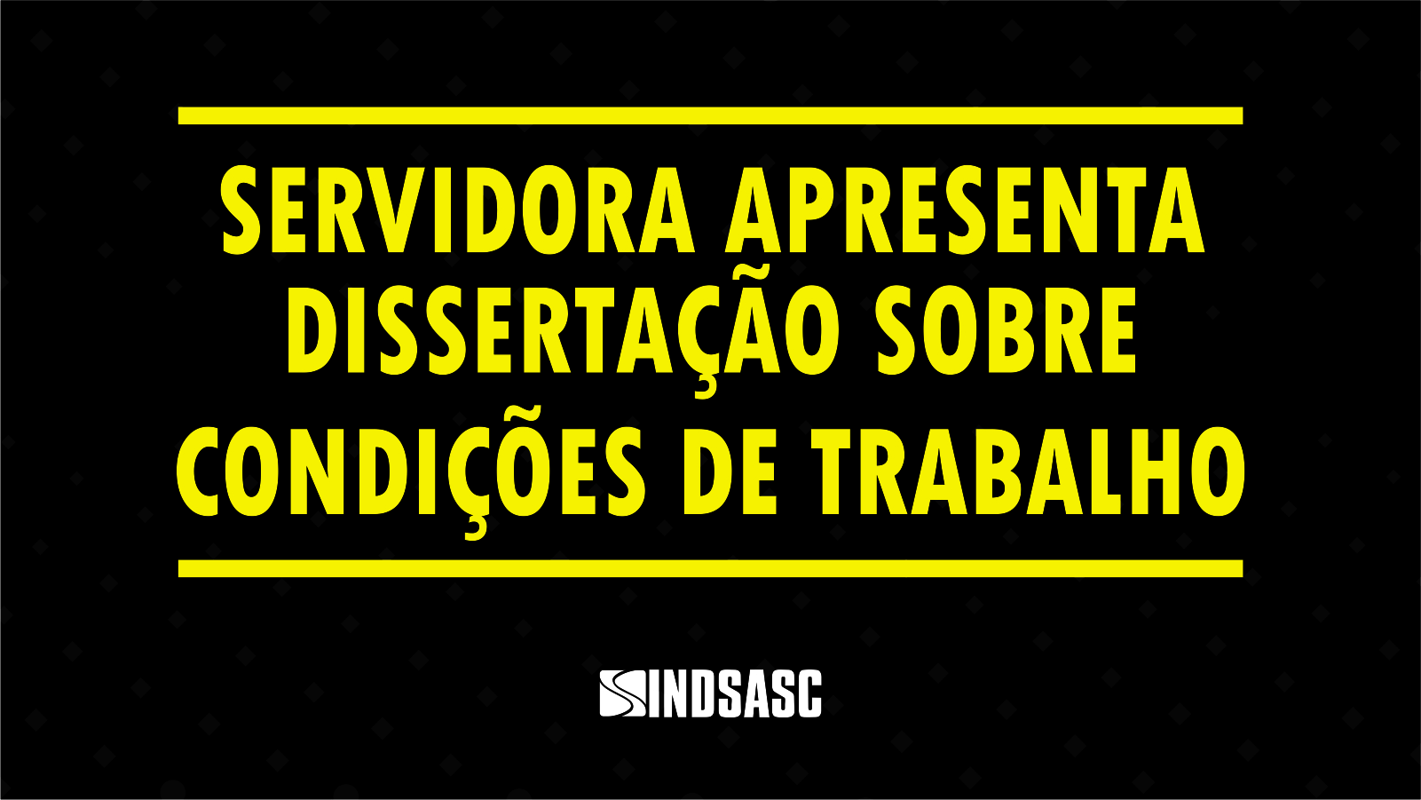 Servidora apresenta dissertação sobre condições de trabalho