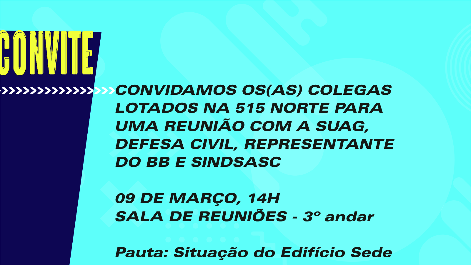 Reunião sobre a situação do Edifício Sede