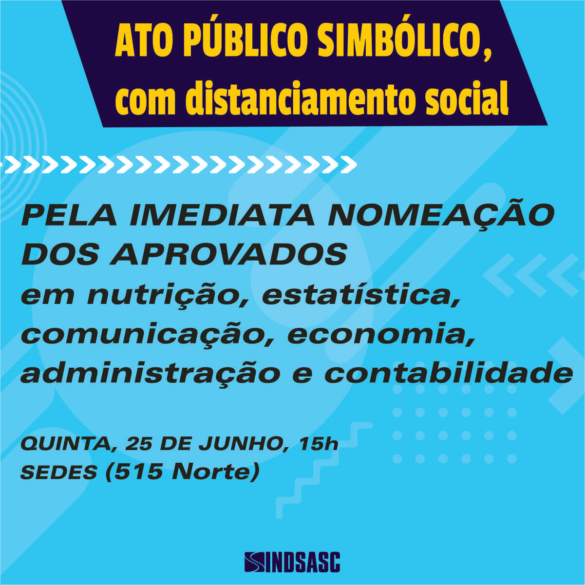 ATO PÚBLICO SIMBÓLICO, COM DISTANCIAMENTO SOCIAL