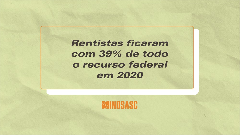 Rentistas ficaram com 39% de todo recurso federal em 2020