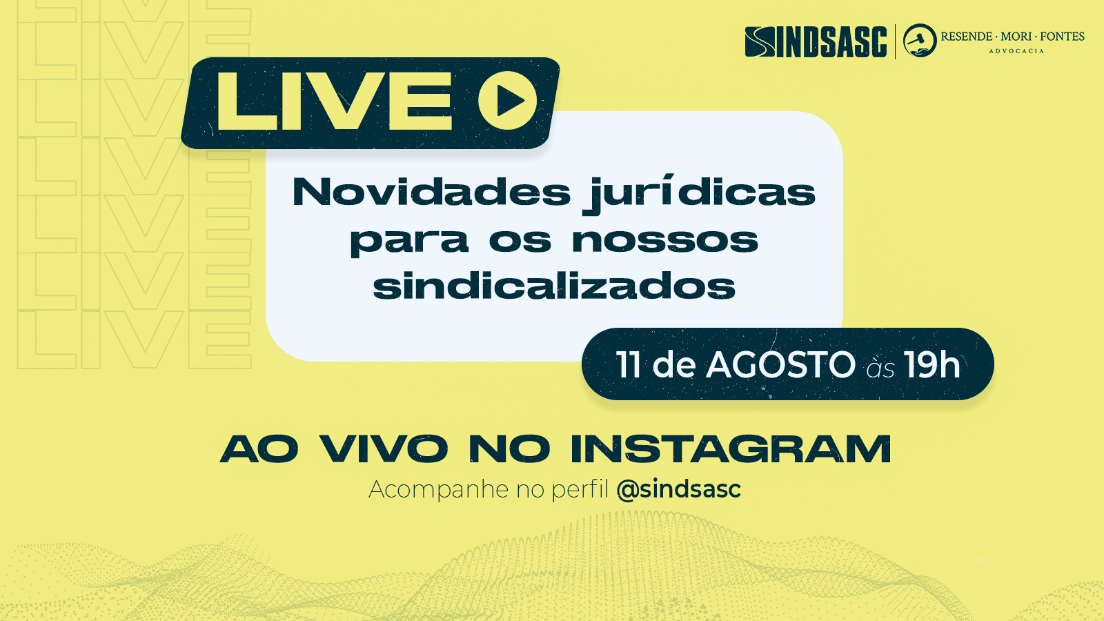 Live - Novidades jurídicas para os nossos sindicalizados