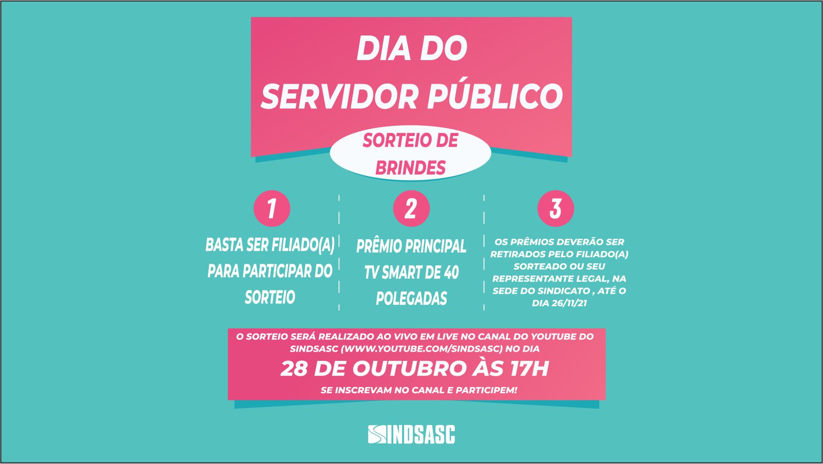 Dia do Servidor Público -  Sorteio de brindes 