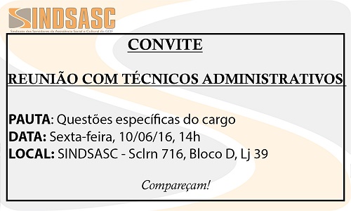 REUNIÃO COM TÉCNICOS ADMINISTRATIVOS