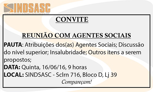 REUNIÃO COM AGENTES SOCIAIS